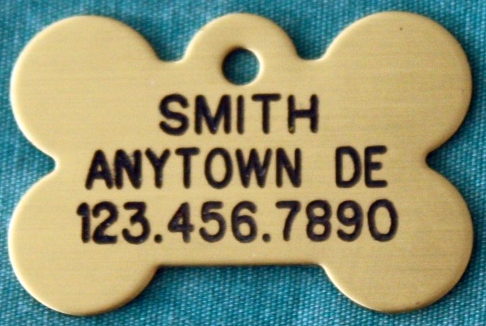 Dog Bone Pet ID Tag