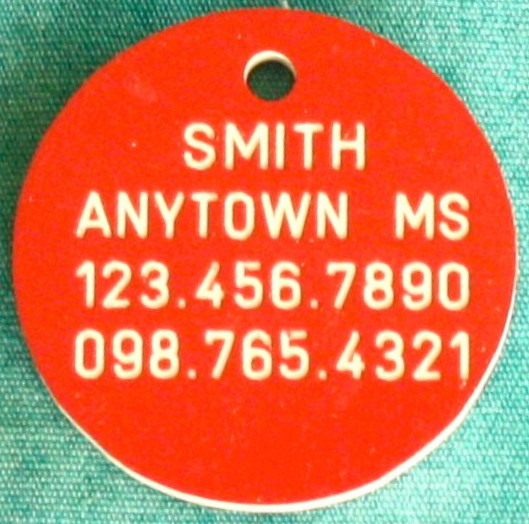 Pet ID Tag - Red